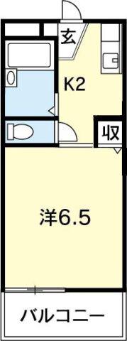 ハイツフローラ(1K/1階)の間取り写真