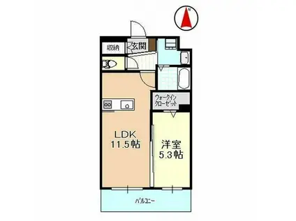 ARIETTA(1LDK/3階)の間取り写真