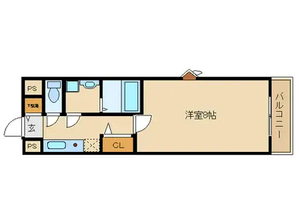 モンシェリー友5(1K/7階)の間取り写真