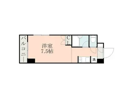 リベルテ水前寺北(ワンルーム/5階)の間取り写真