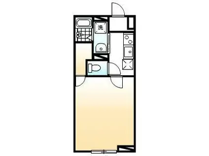 グレース光南(1K/3階)の間取り写真