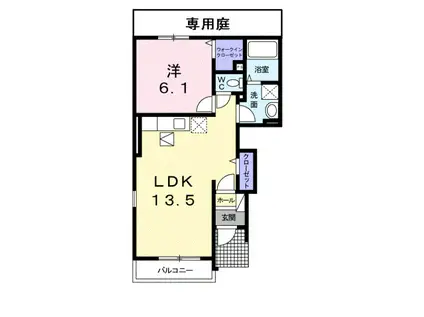 カーサ・ドマーニ(1LDK/1階)の間取り写真