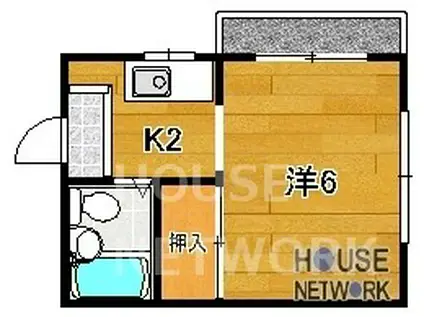 コーポタニグチ(1K/3階)の間取り写真