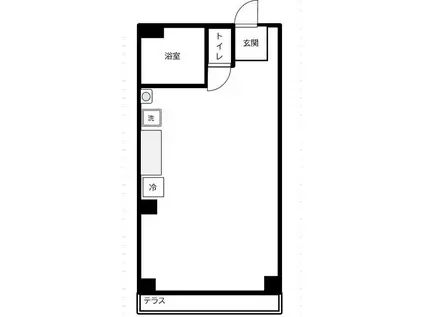 秀和狸穴レジデンス(ワンルーム/1階)の間取り写真