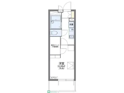 レオパレスエテルノセラ下野毛(1K/1階)の間取り写真