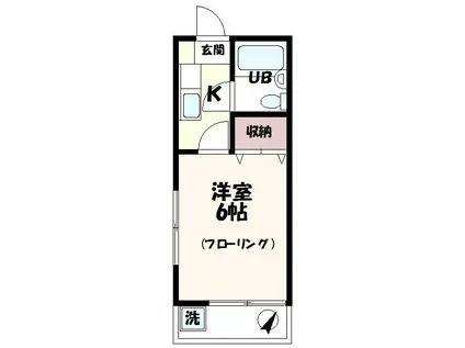 ガーベラハイツ(1K/2階)の間取り写真