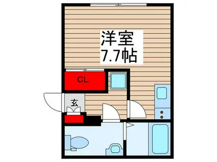 OTS新検見川(ワンルーム/2階)の間取り写真