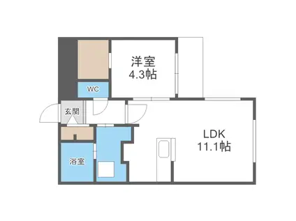 ルミエールコトニ(1LDK/2階)の間取り写真