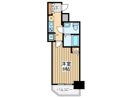 ショウケンレジデンス横浜阪東橋(1K/11階)の間取り写真