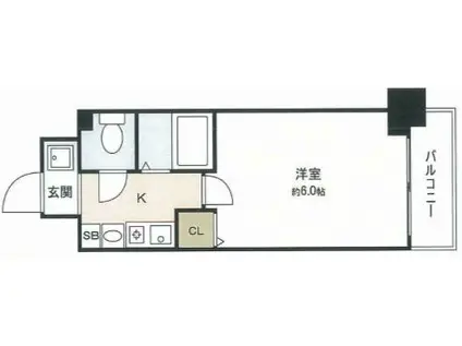 エステムコート梅田・リトリーヴ(1K/2階)の間取り写真