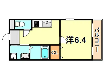 ベルメール東垂水(1K/1階)の間取り写真
