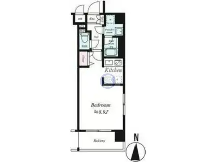 アスヴェル京都東寺前(1K/2階)の間取り写真