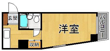 スマイルヴィラ門戸(ワンルーム/3階)の間取り写真