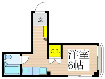 サンハイム久米川(ワンルーム/1階)の間取り写真