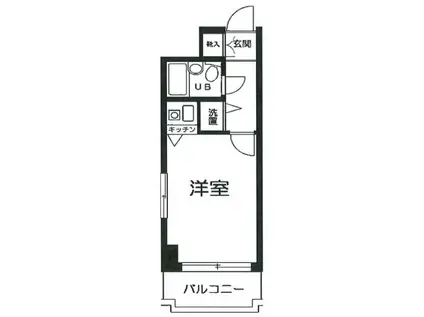 GSアネックス清澄公園(ワンルーム/2階)の間取り写真