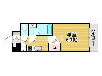 エスリード京橋グランツ(1K/2階)の間取り写真