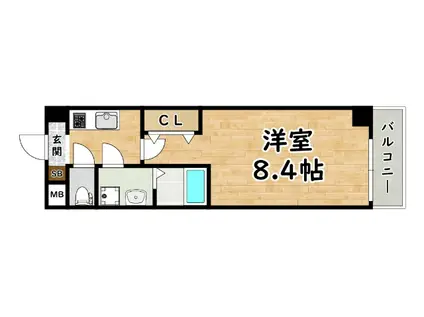 レジデンス塚本ヴィークス(1K/5階)の間取り写真