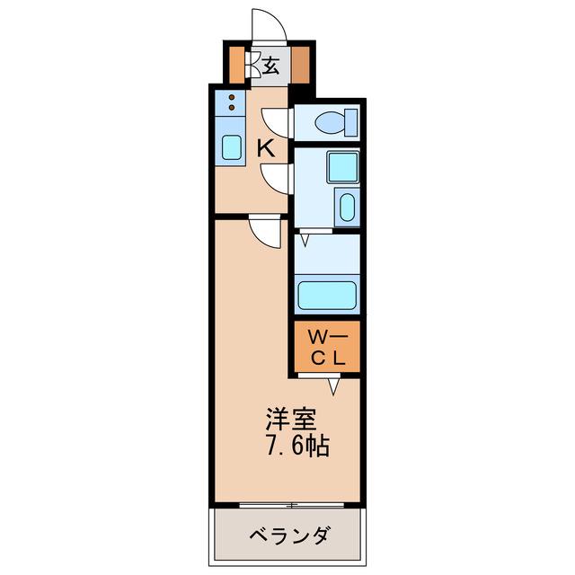 エスリード ザ・レガリア新栄ALTAIER(1K/14階)の間取り写真