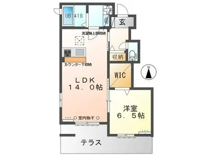 LE SOLEIL(1LDK/1階)の間取り写真