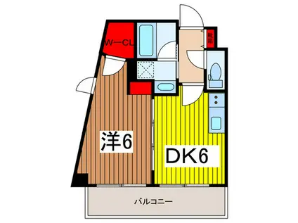 アエル浦和(1DK/2階)の間取り写真
