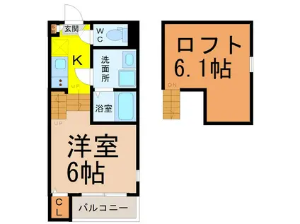 天白区大坪二丁目Bコーポ(1SK/1階)の間取り写真