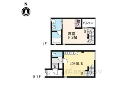 BELASTILE(1LDK/1階)の間取り写真