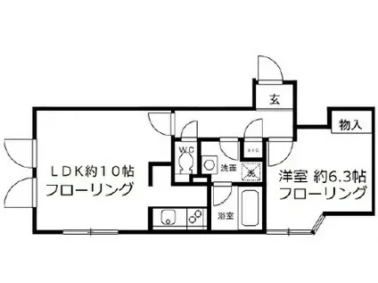 ALERO白山II ALERO白山II(1LDK/3階)の間取り写真