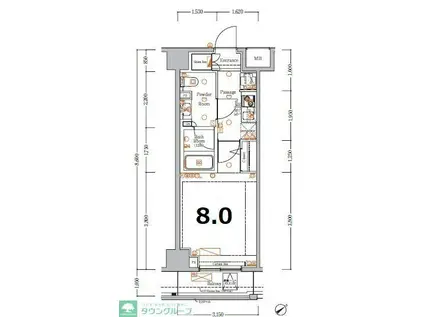 XEBECときわ台(1K/5階)の間取り写真