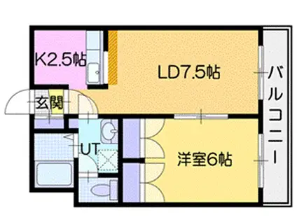 ニューレセントリッチ(1LDK/1階)の間取り写真