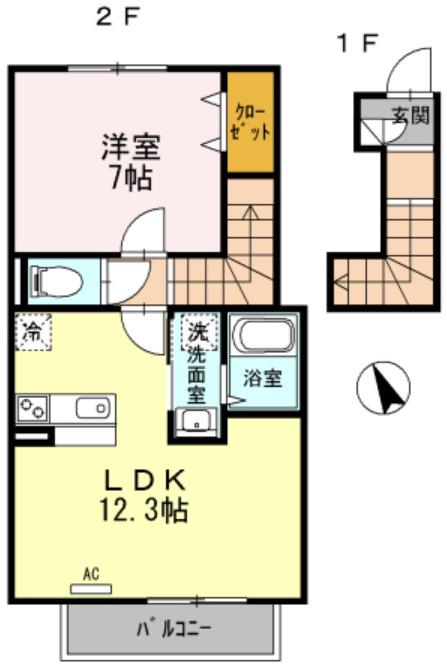 メゾン吉祥寺(1LDK/2階)の間取り写真