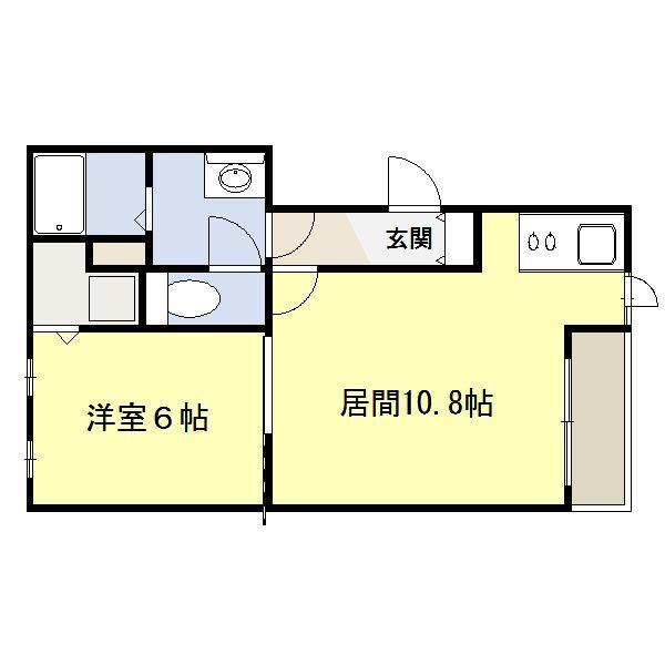 アマンドメゾン(1LDK/3階)の間取り写真