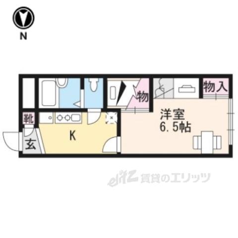 レオパレス里ノ前(1K/2階)の間取り写真