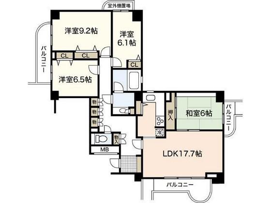 A.CITYタワーズウエスト(4LDK/3階)の間取り写真