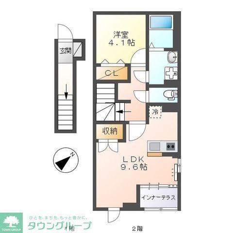 YS・LIEN(1LDK/2階)の間取り写真