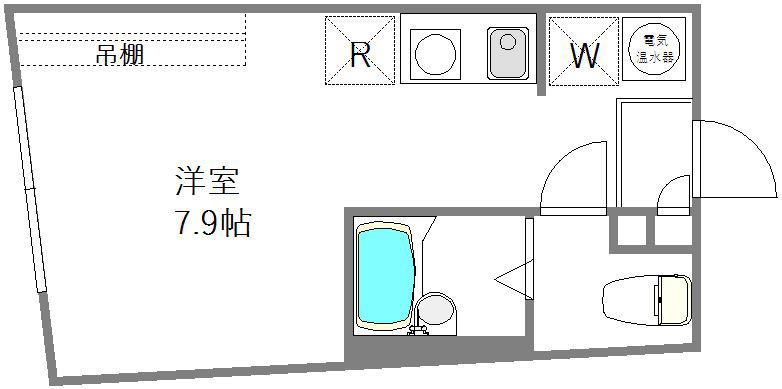 COCOFLAT三軒茶屋(ワンルーム/4階)の間取り写真