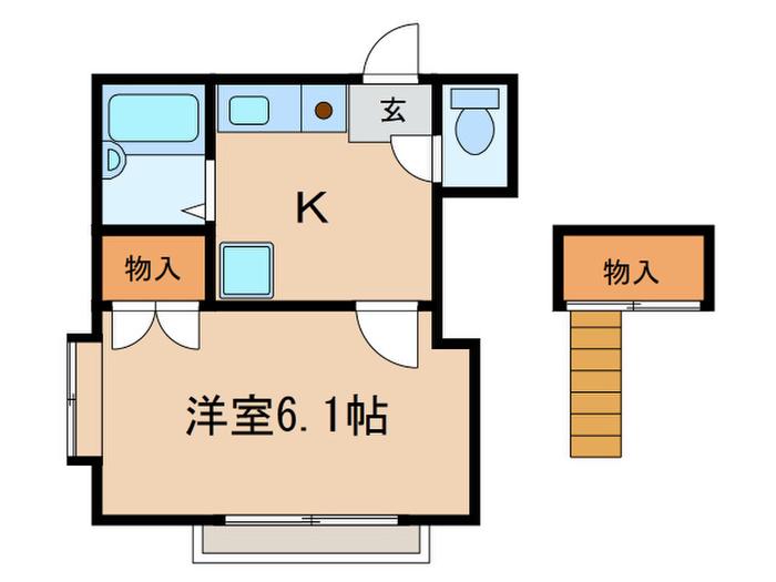 エフティー経堂(1K/2階)の間取り写真