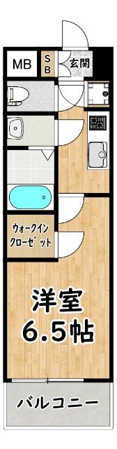 ファーストフィオーレ塚本リベルテ(1K/1階)の間取り写真