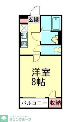 レオネクストライフ高坂(1K/1階)の間取り写真