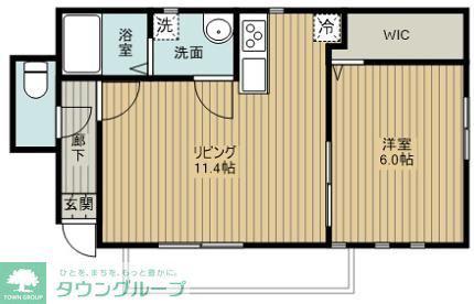 アルバトロス(1LDK/1階)の間取り写真