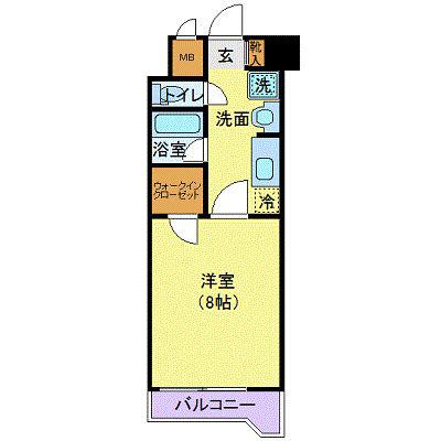 PINE上杉(1K/10階)の間取り写真
