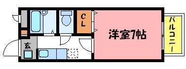 グローリー1番館(1K/2階)の間取り写真