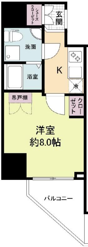 セレニテ福島アリア(1K/15階)の間取り写真
