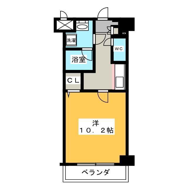 クレシェンテ月島(1K/8階)の間取り写真