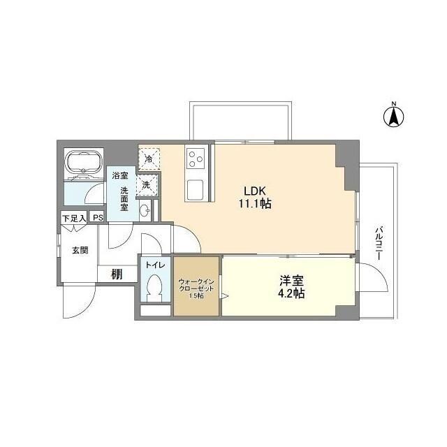 BPRレジデンス大鳥居(1LDK/3階)の間取り写真