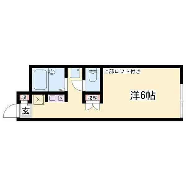 サニーフラット辻井(ワンルーム/2階)の間取り写真