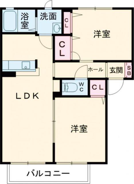 コンヴィラージュ  I棟(2LDK/2階)の間取り写真