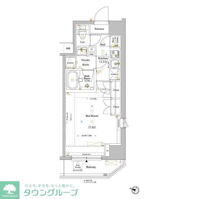 ARKMARK巣鴨(1K/3階)の間取り写真