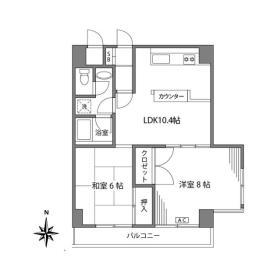 ハイムカミヨ(2LDK/2階)の間取り写真