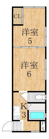 カノープス橿原(2K/2階)の間取り写真