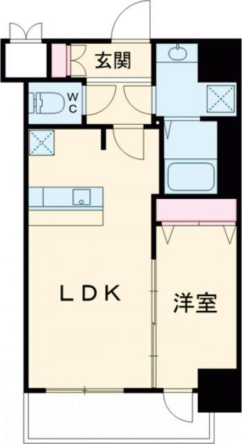アドバンス北大阪ロワン(1LDK/6階)の間取り写真